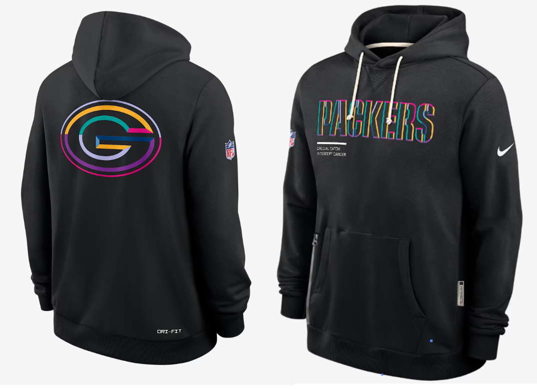 Men Green Bay Packers black 2025 Nike NFL hoodie->cleveland browns->NFL Jersey